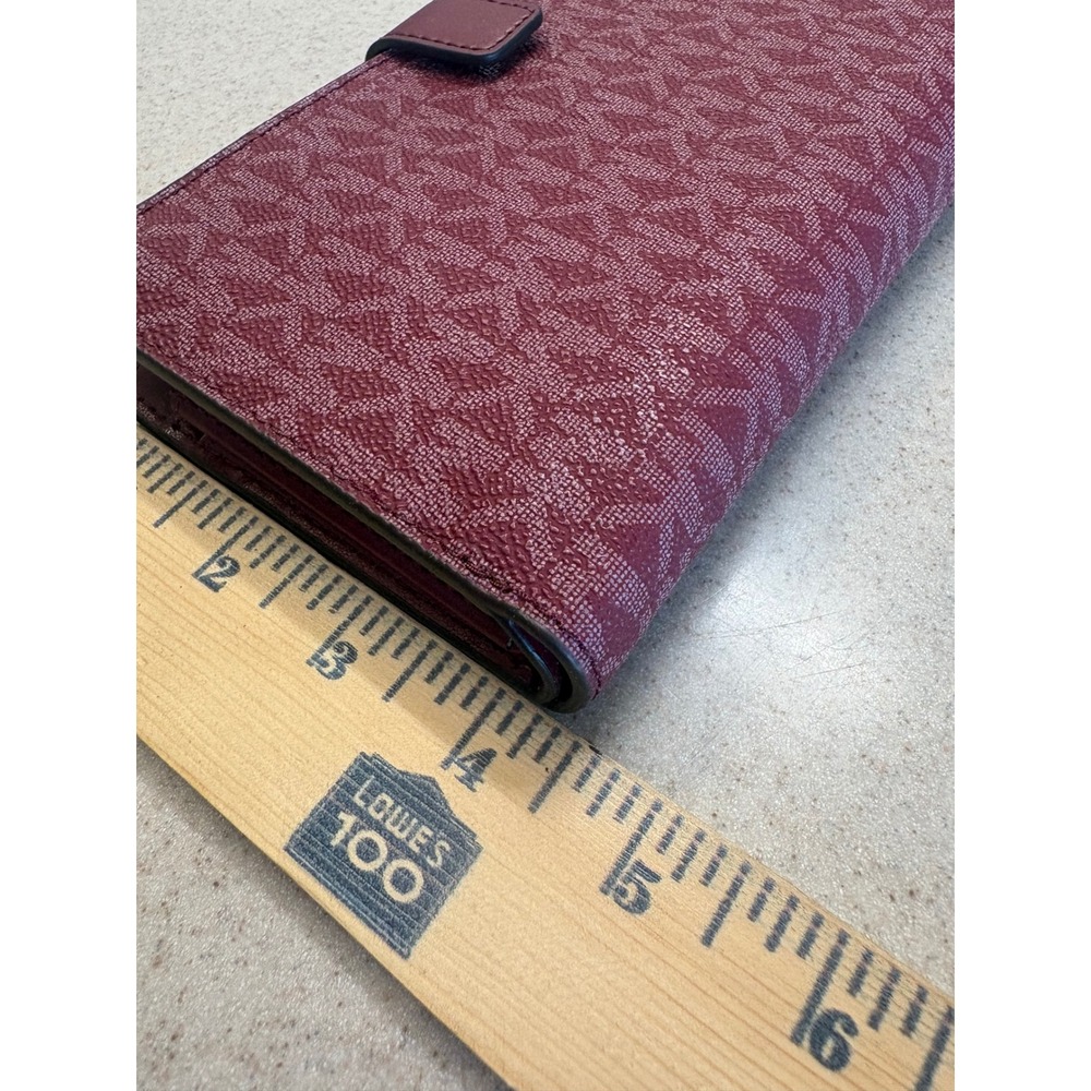 Michael Kors Jet Set Double Zip Wristlet Wallet Mulberry MK Logo NWT - Picture 9 of 11